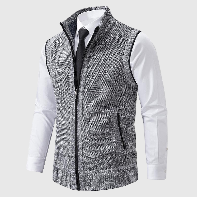 Slim-Fit Herrenweste mit Strukturiertem Muster 3