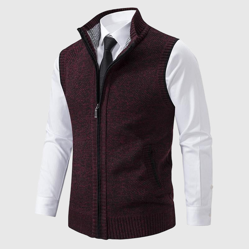 Slim-Fit Herrenweste mit Strukturiertem Muster 5