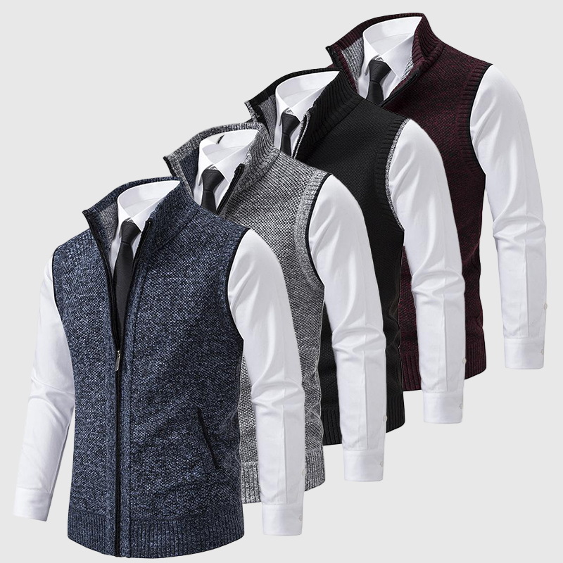 Slim-Fit Herrenweste mit Strukturiertem Muster 6