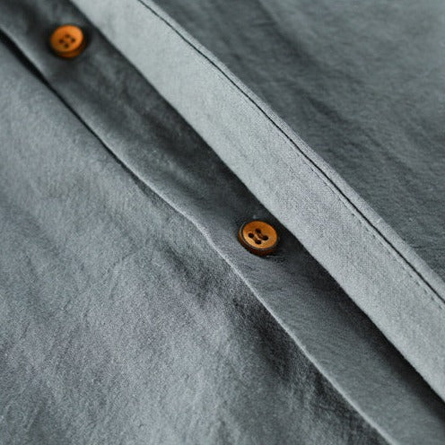 Slim Fit Herrenhemd mit Stehkragen und langen Ärmeln 6