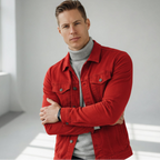 Hemdjacke für Herren mit Brusttaschen im Slim-Fit Schnitt