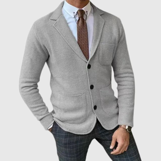 Strickblazer für Herren im Slim Fit mit Reverskragen 1