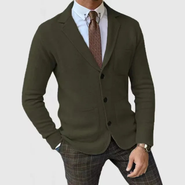 Strickblazer für Herren im Slim Fit mit Reverskragen 7