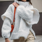 Übergroßer Rollkragenpullover für Damen aus Baumwolle 2