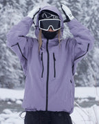 Unisex Skijacke mit Kapuze und zwei Brusttaschen mit Reißverschluss