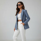 Taillierter Blazer für Damen im zweireihigen Design