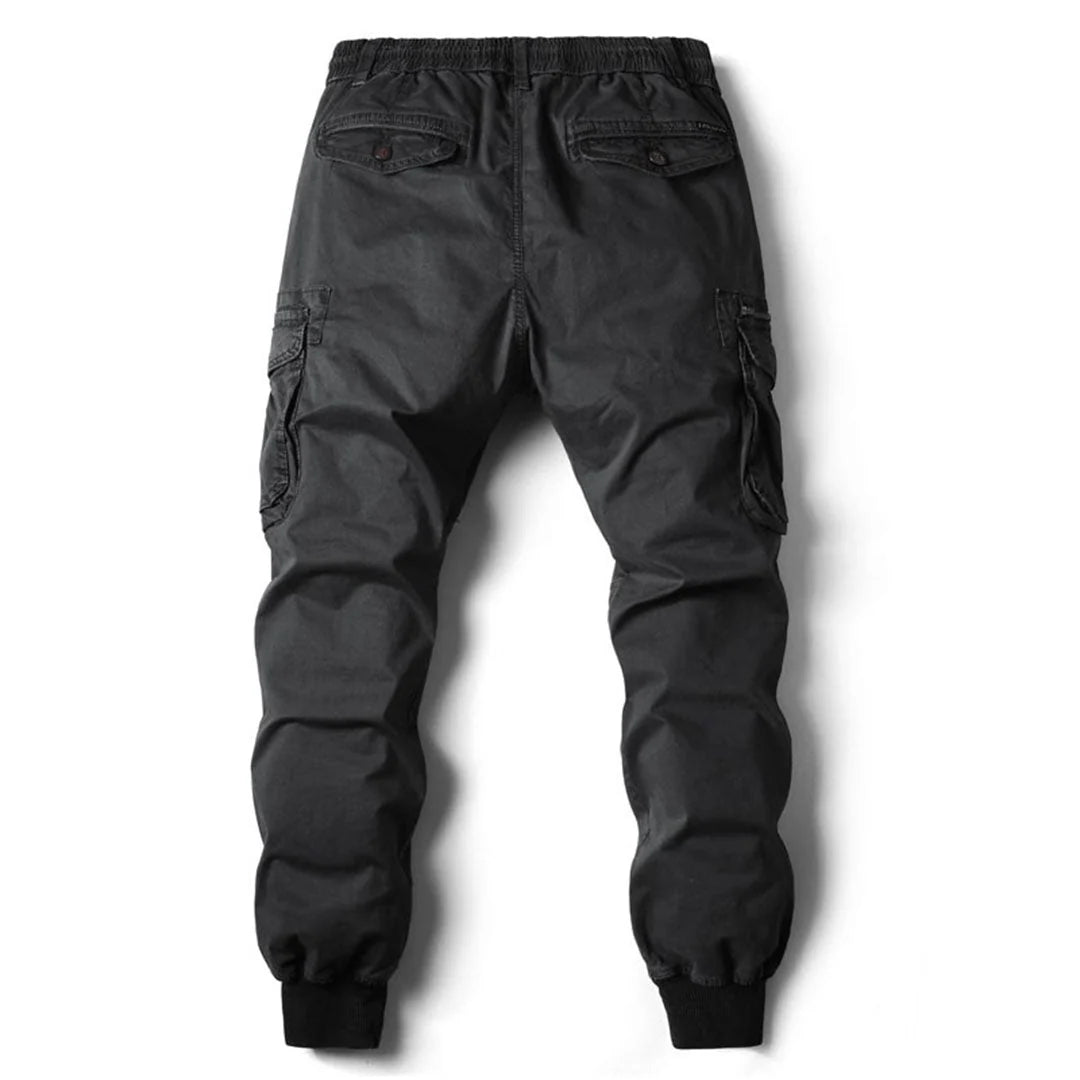Cargohose für Herren im Slim Fit aus Baumwolle mit Kordelzug