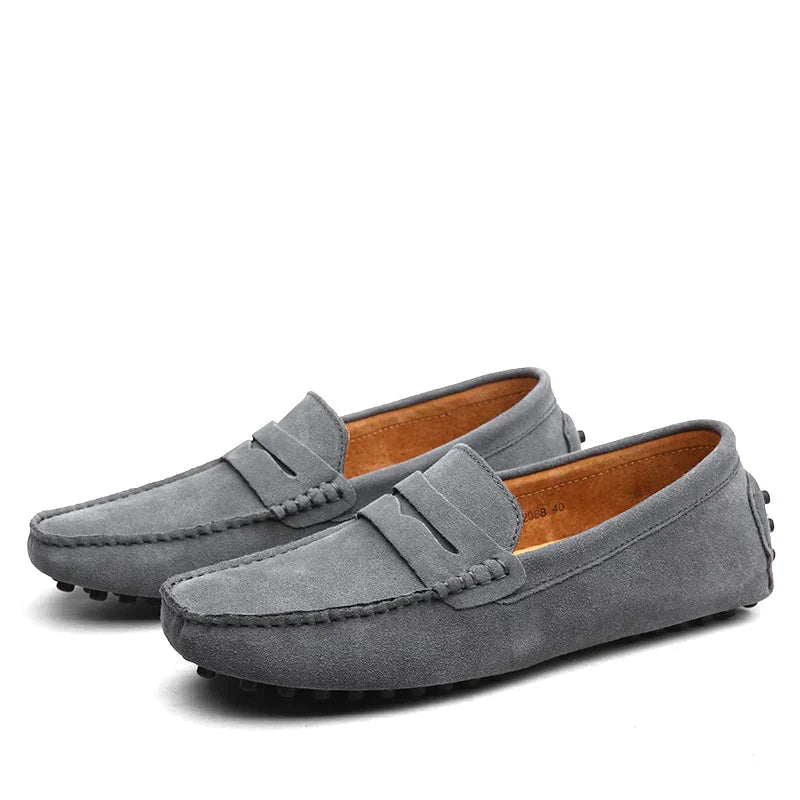 Loafer für Herren im Mokassin Stil aus Wildleder Optik mit weichem Innenfutter