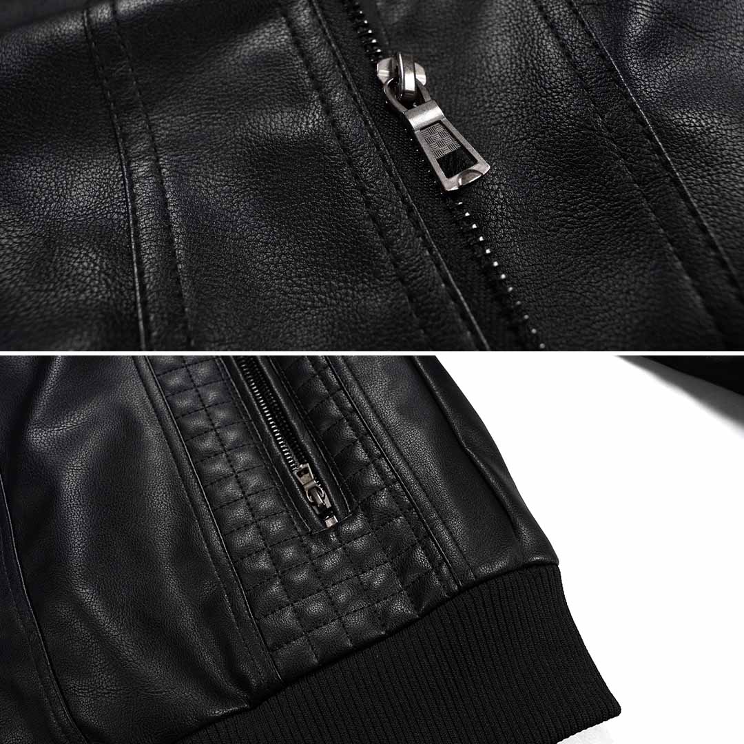 Vintage Motorradjacke Herren mit Mehrfachtaschen 4