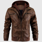 Vintage Motorradjacke Herren mit Mehrfachtaschen 6