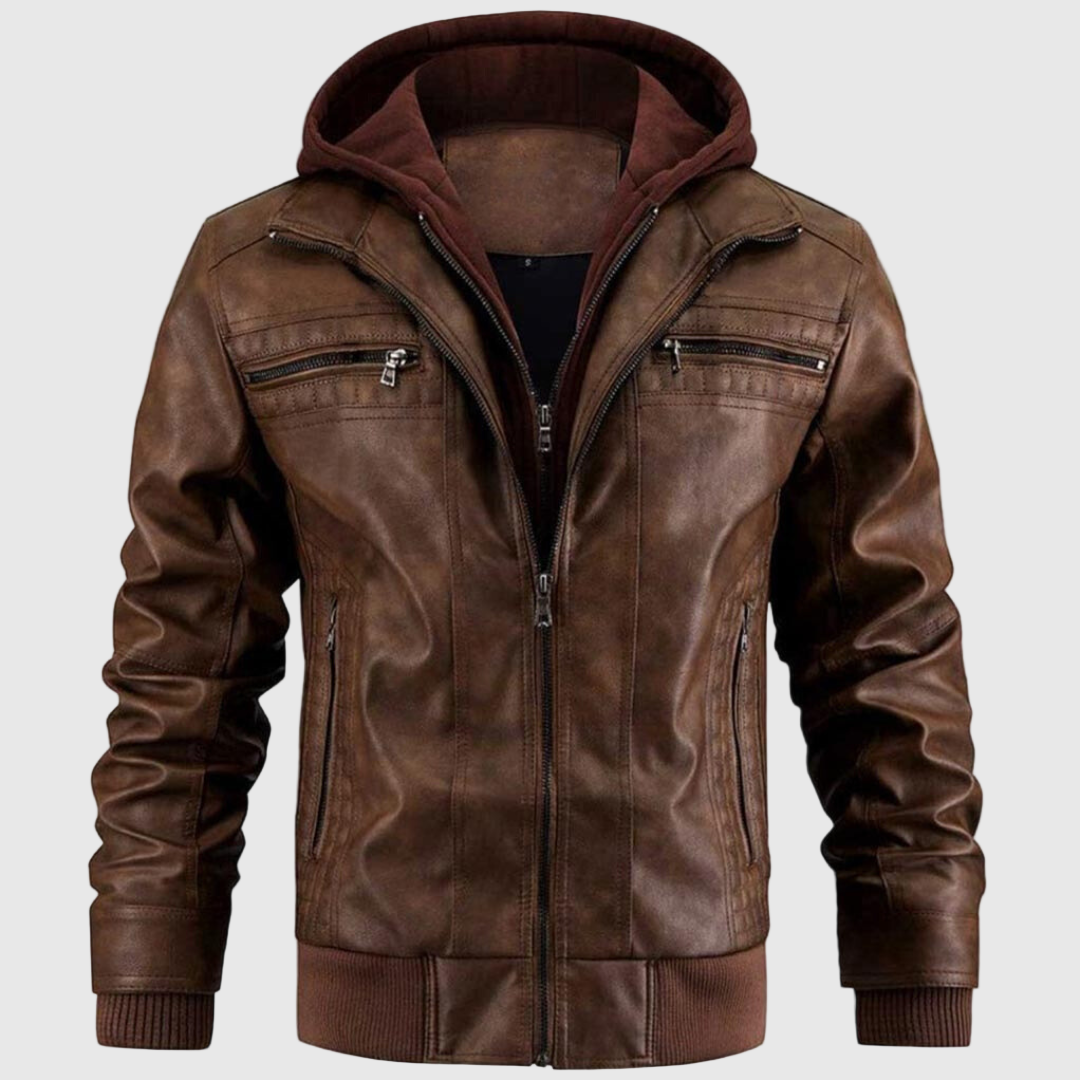 Vintage Motorradjacke Herren mit Mehrfachtaschen 6