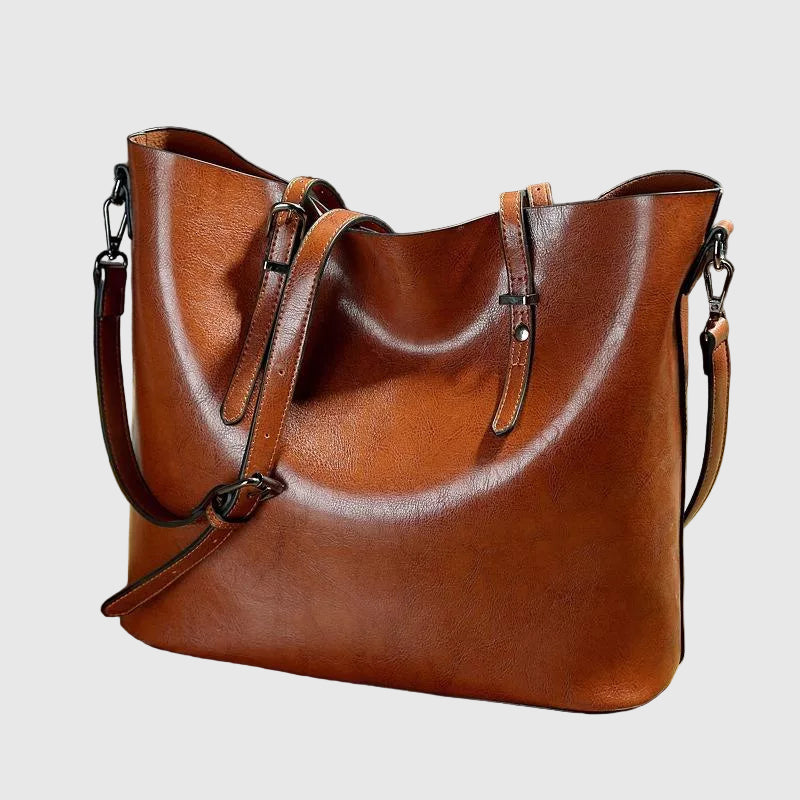 Luxuriöse Glanz-Schultertasche für Damen