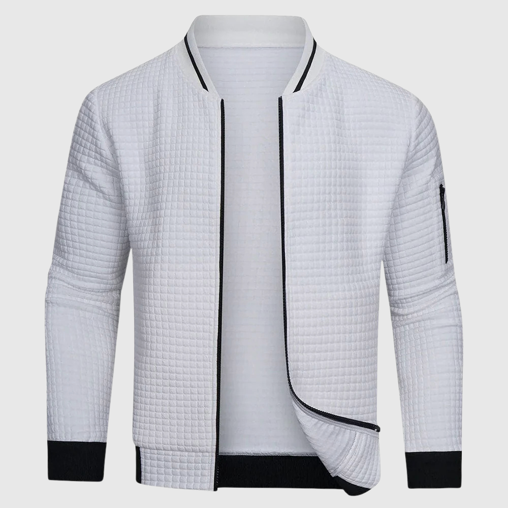 Blouson mit Rippkragen für Herren mit Ärmeltasche