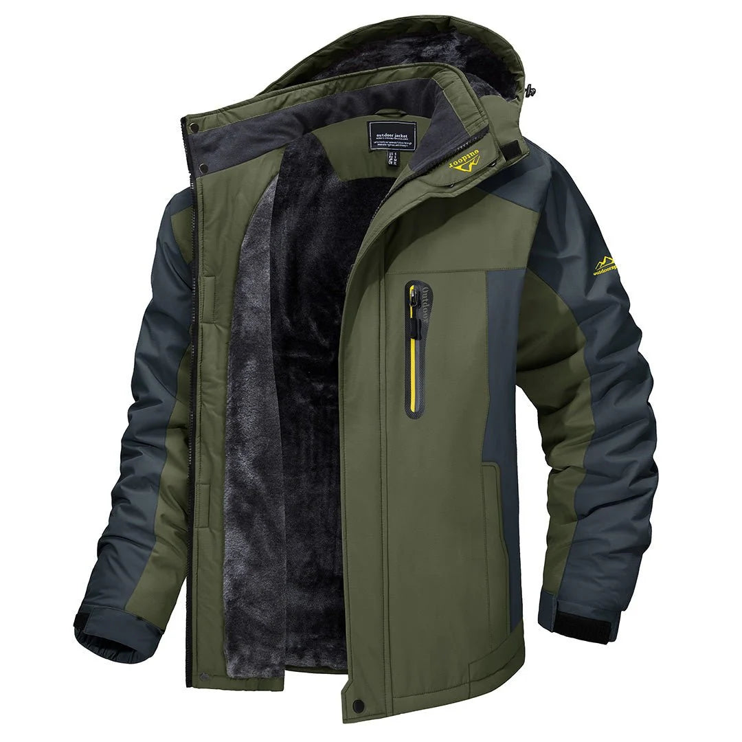 Wasserdichte Herren-Outdoorjacke mit Kapuze