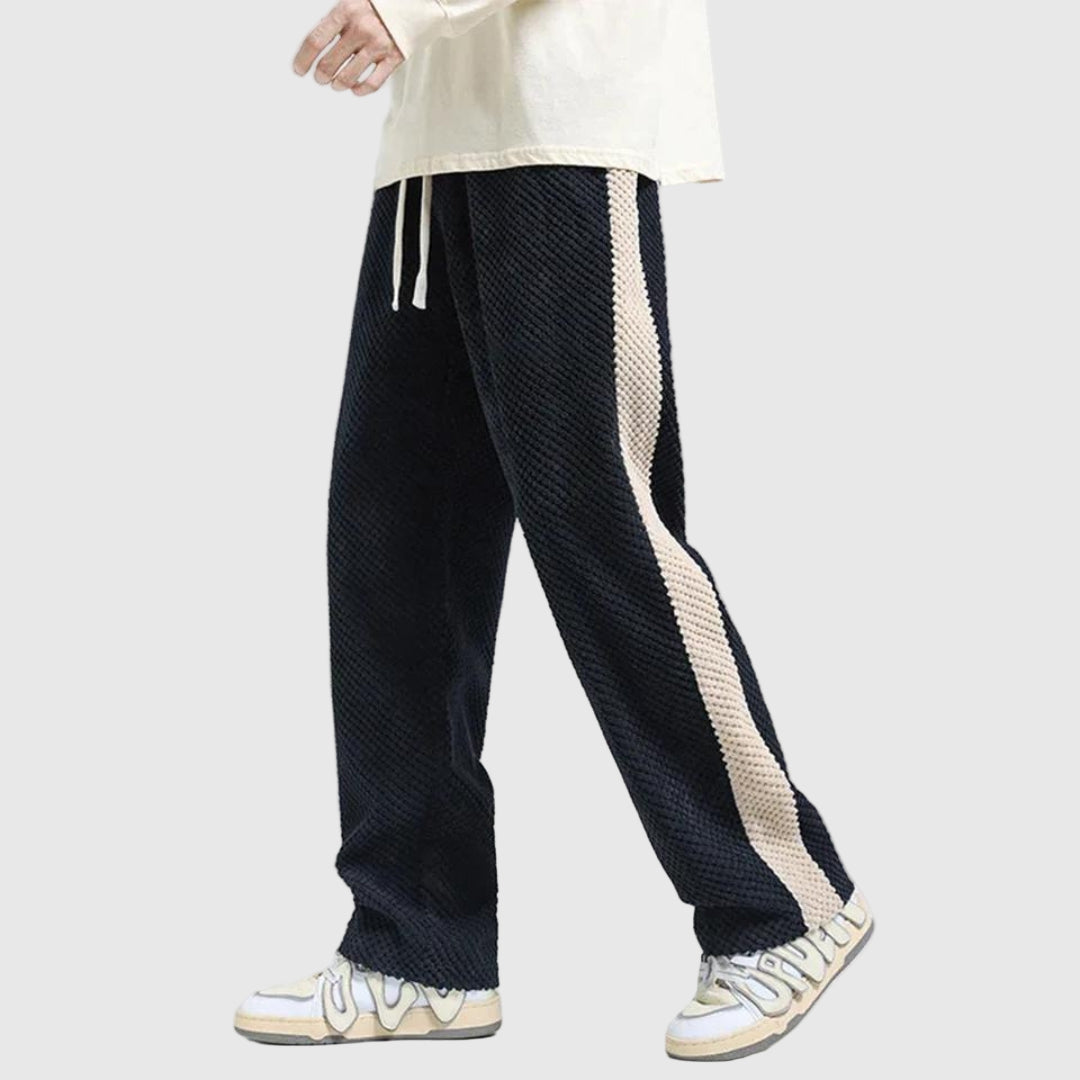Open-leg jogger | Corduroy mit Waffelstruktur