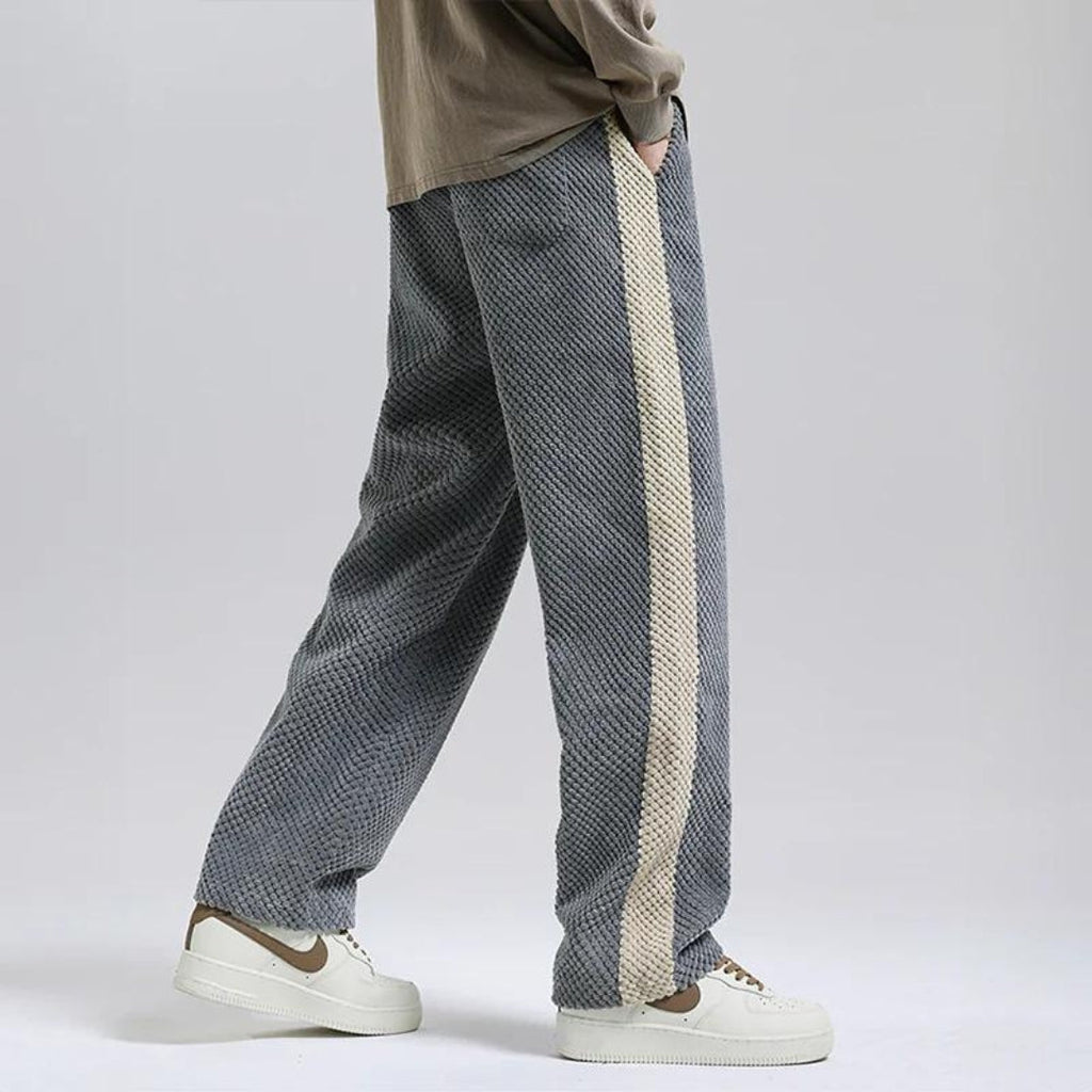 Waffelstruktur Cord-Jogginghose Damen | Bequeme Alltagsmode mit Seitenstreifen 2
