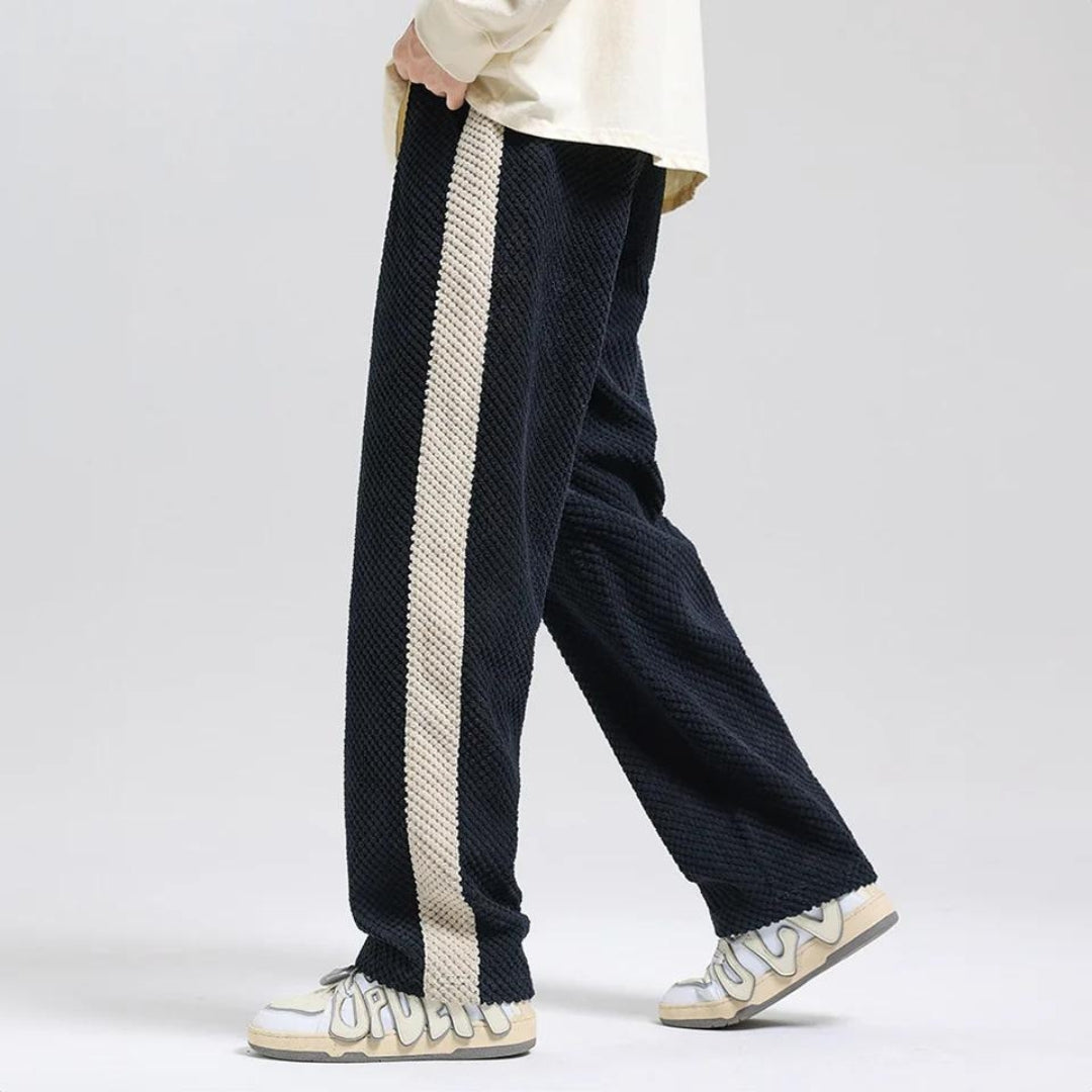 Waffelstruktur Cord-Jogginghose Damen | Bequeme Alltagsmode mit Seitenstreifen 3