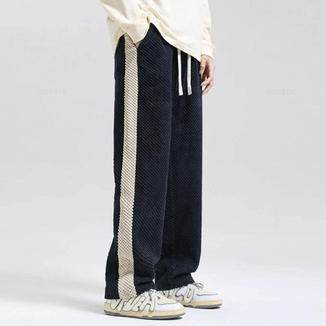 Waffelstruktur Cord-Jogginghose Damen | Bequeme Alltagsmode mit Seitenstreifen 5