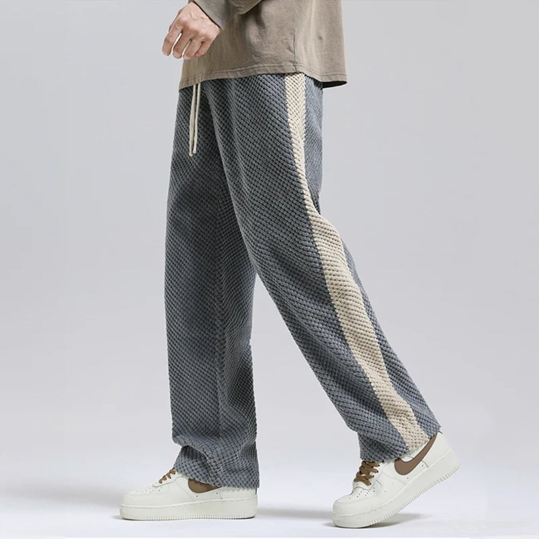 Waffelstruktur Cord-Jogginghose Damen | Bequeme Alltagsmode mit Seitenstreifen 6