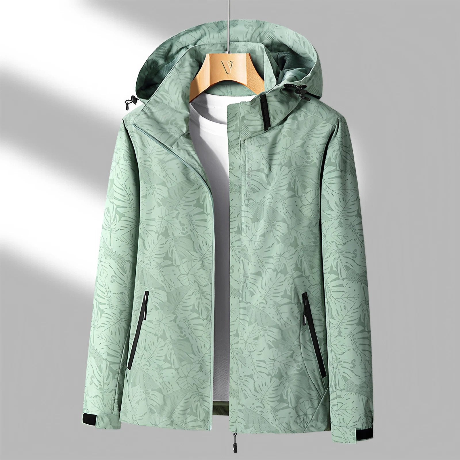 Wasserdichte Kapuzenjacke für Damen | Leichte Übergangsjacke mit Reißverschluss 1