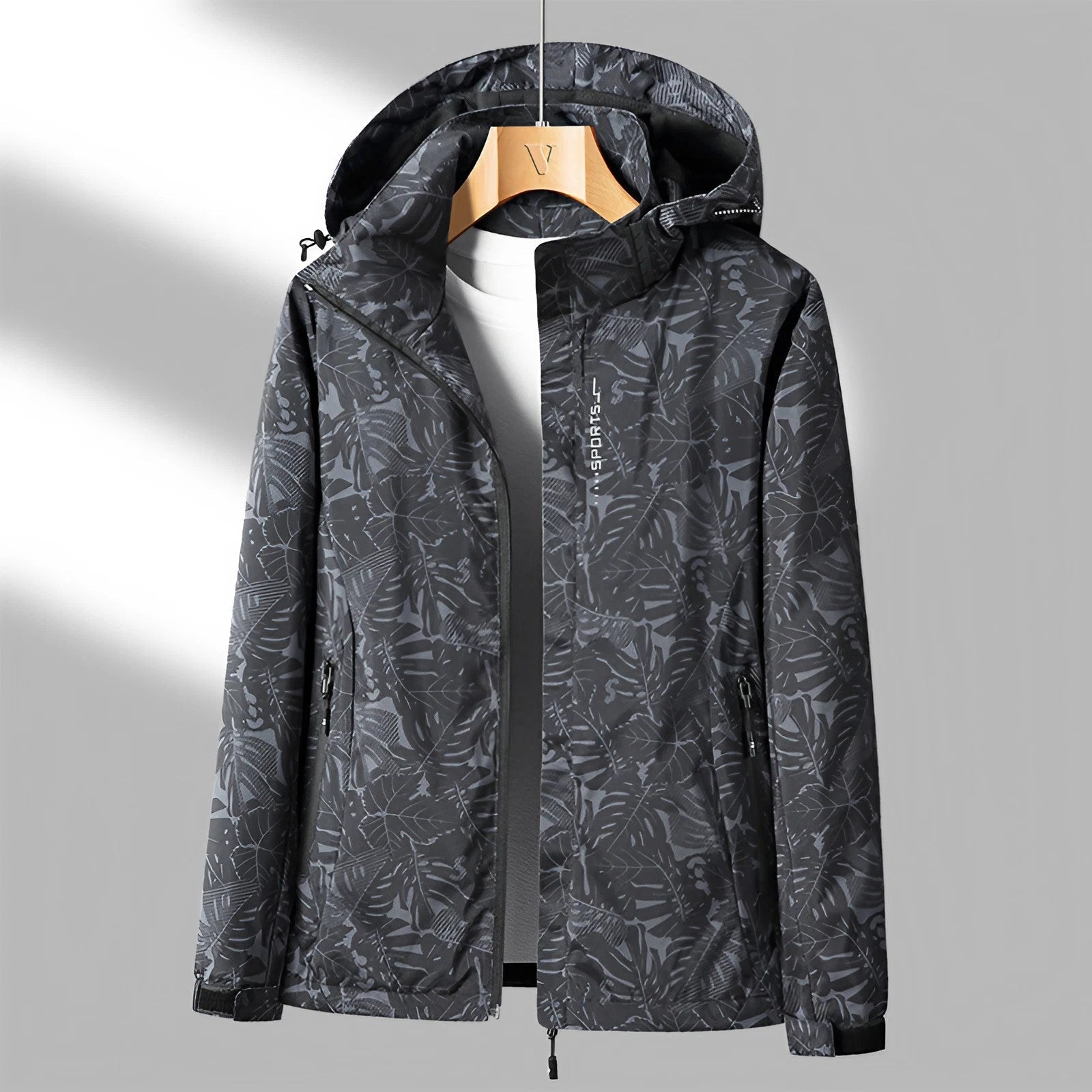 Wasserdichte Kapuzenjacke für Damen | Leichte Übergangsjacke mit Reißverschluss 2