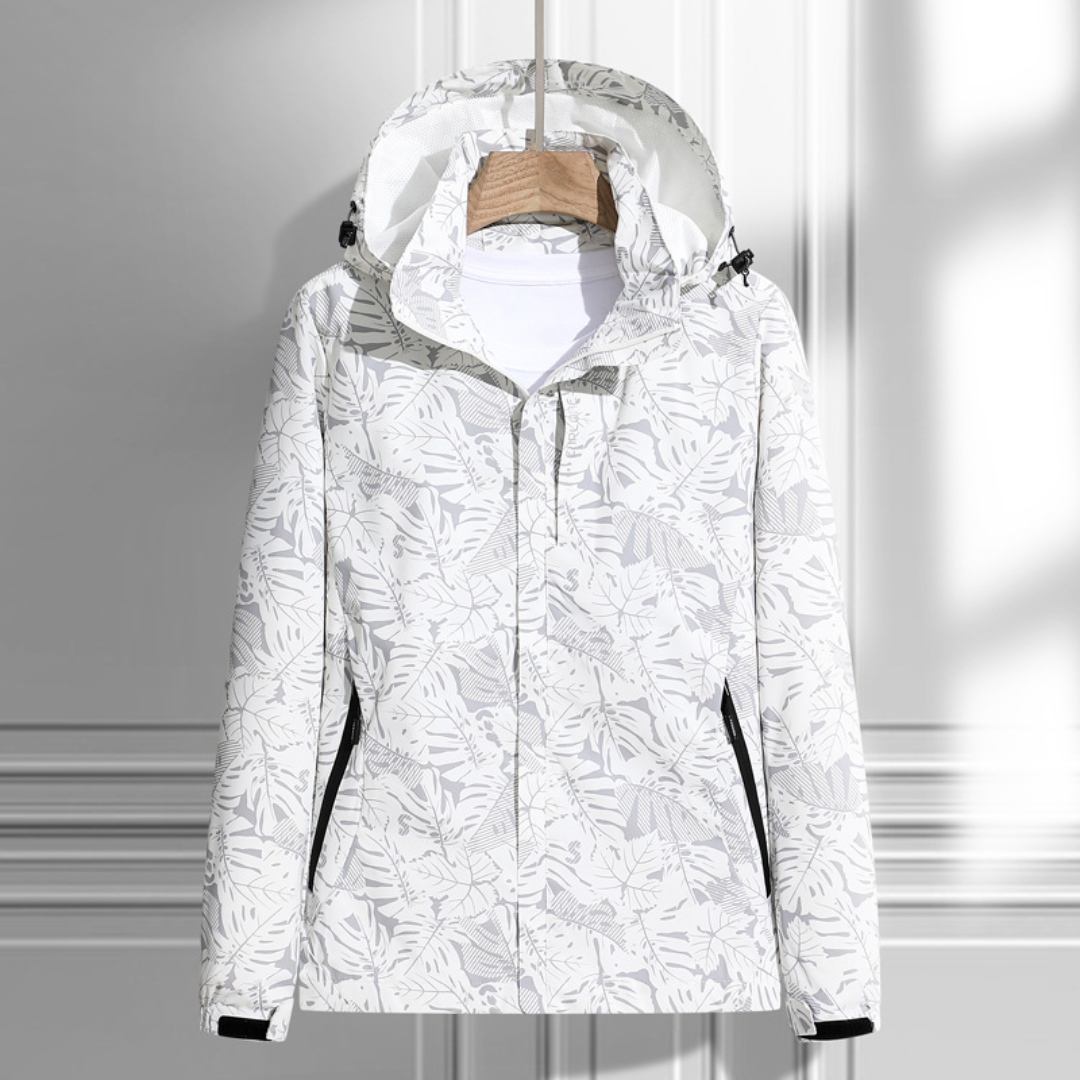 Wasserdichte Kapuzenjacke für Damen | Leichte Übergangsjacke mit Reißverschluss 5