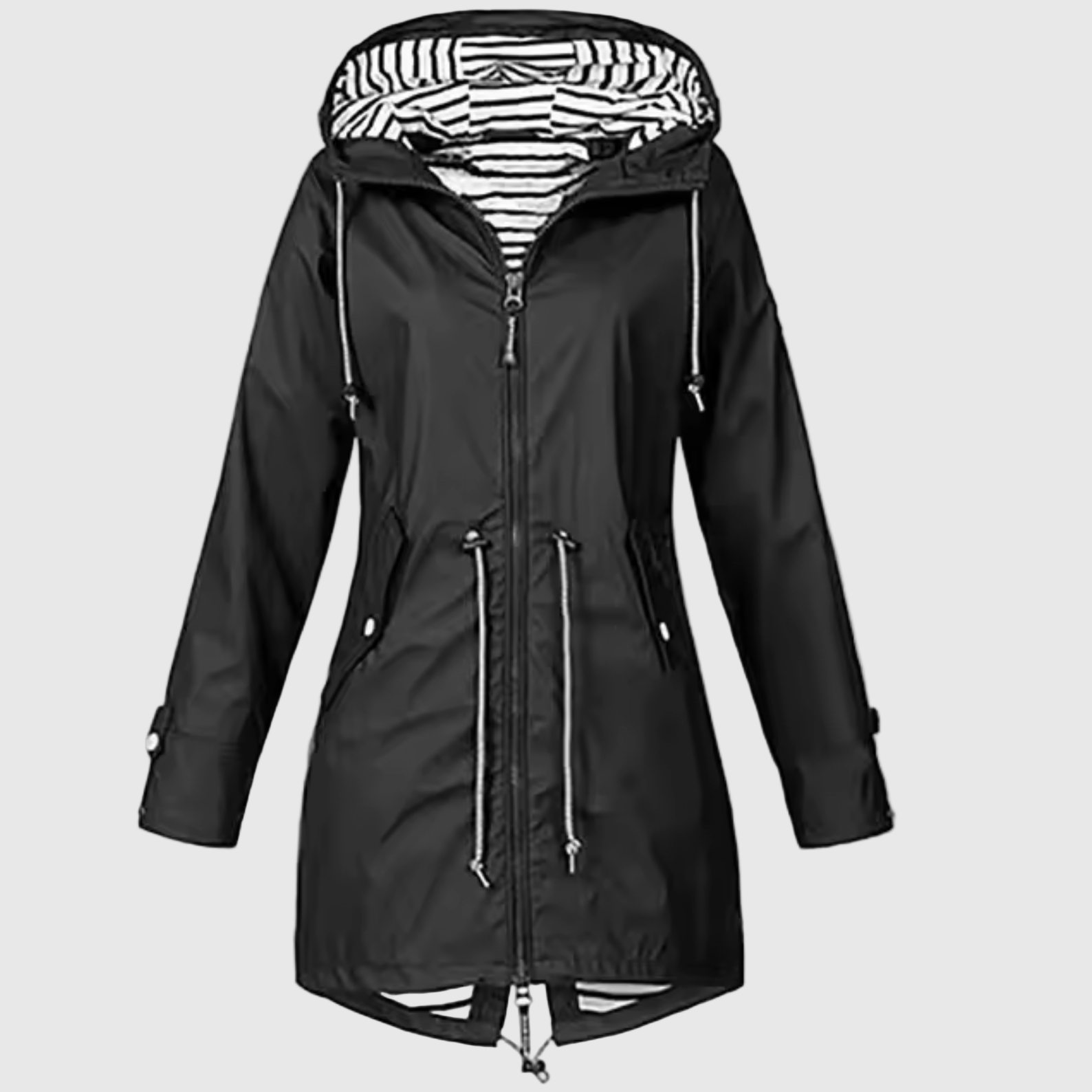 Wasserdichter Damenmantel mit verstellbarer Kapuze | Multifunktionsjacke für Winter 0