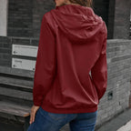 Wasser- und winddichte kurze Damen-Regenjacke 4