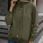 Wasser- und winddichte kurze Damen-Regenjacke 5