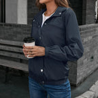 WWasser- und winddichte kurze Damen-Regenjacke 7