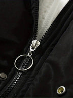 Puffer Winterjacke mit Fleece-Futter und Kapuze für Damen