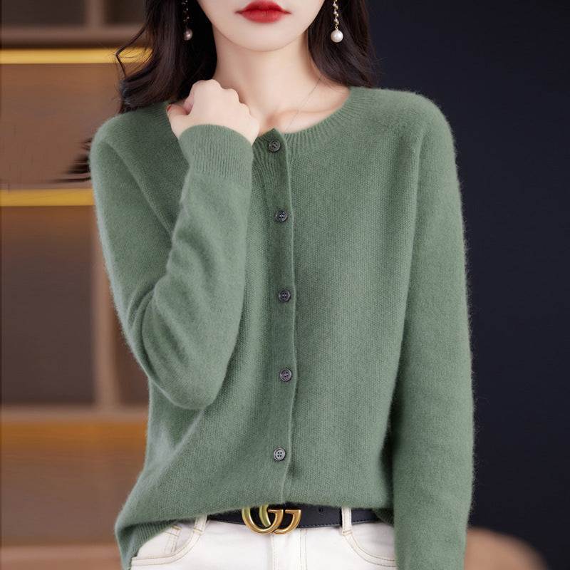 Weiche Strickjacke Damen mit Knopfleiste, Langarm 11