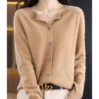 Weiche Strickjacke Damen mit Knopfleiste, Langarm 13