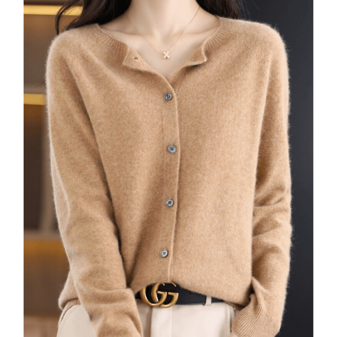 Weiche Strickjacke Damen mit Knopfleiste, Langarm 13
