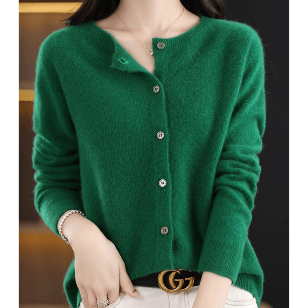 Weiche Strickjacke Damen mit Knopfleiste, Langarm 14