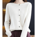 Weiche Strickjacke Damen mit Knopfleiste, Langarm 4