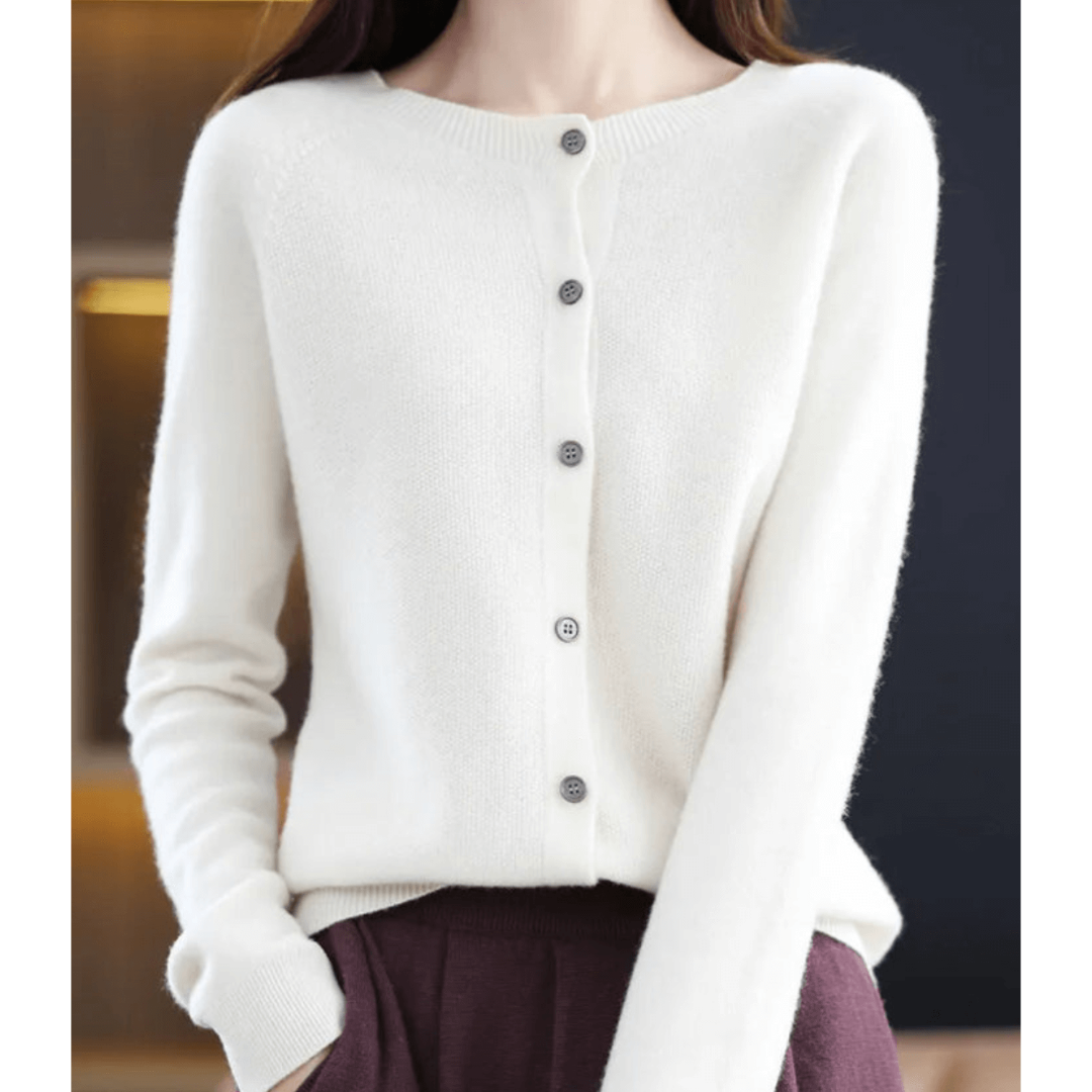 Weiche Strickjacke Damen mit Knopfleiste, Langarm 4