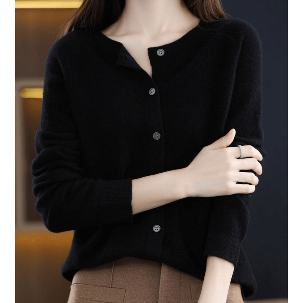 Weiche Strickjacke Damen mit Knopfleiste, Langarm 5