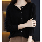 Weiche Strickjacke Damen mit Knopfleiste, Langarm 5