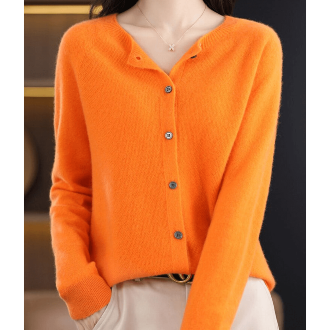 Weiche Strickjacke Damen mit Knopfleiste, Langarm 7