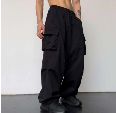 Weite Baggy Hose Herren mit Multi-Taschen 0