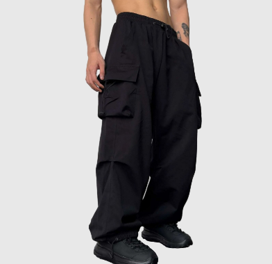 Weite Herren Baggy Hose mit Multi-Taschen