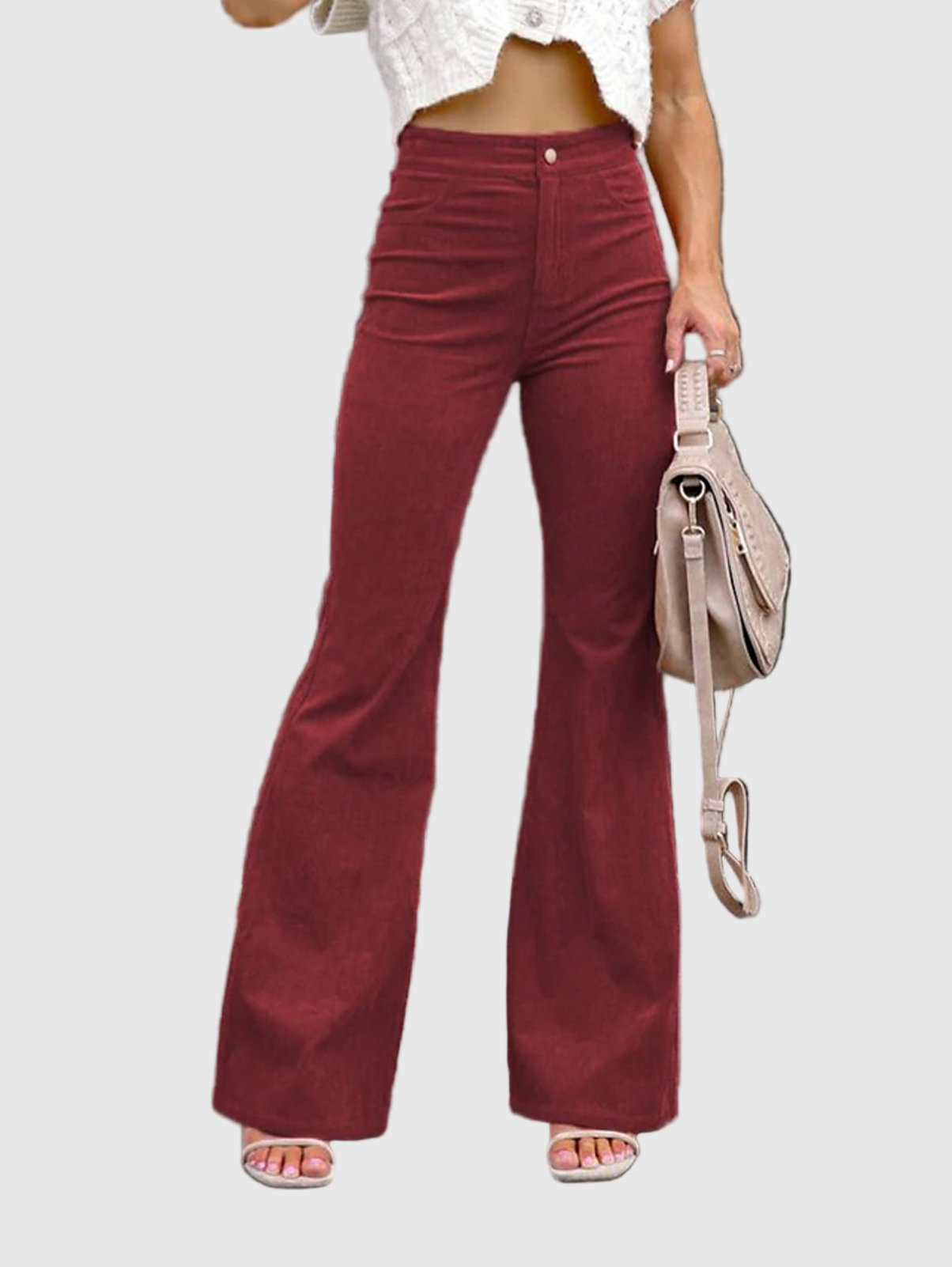 Cord-Schlaghose im Vintage-Stil für Damen | Hoher Taillenschnitt