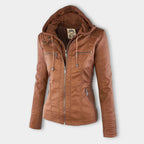 Kurze Damenjacke mit abnehmbarer Kapuze | Elegante Übergangsjacke 1