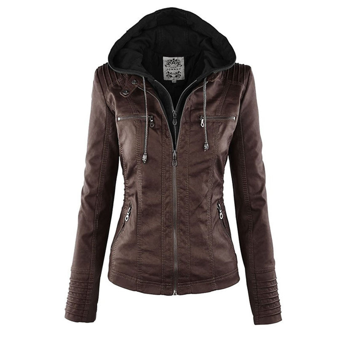 Kurze Damenjacke mit abnehmbarer Kapuze | Elegante Übergangsjacke 10