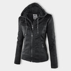 Kurze Damenjacke mit abnehmbarer Kapuze | Elegante Übergangsjacke 5