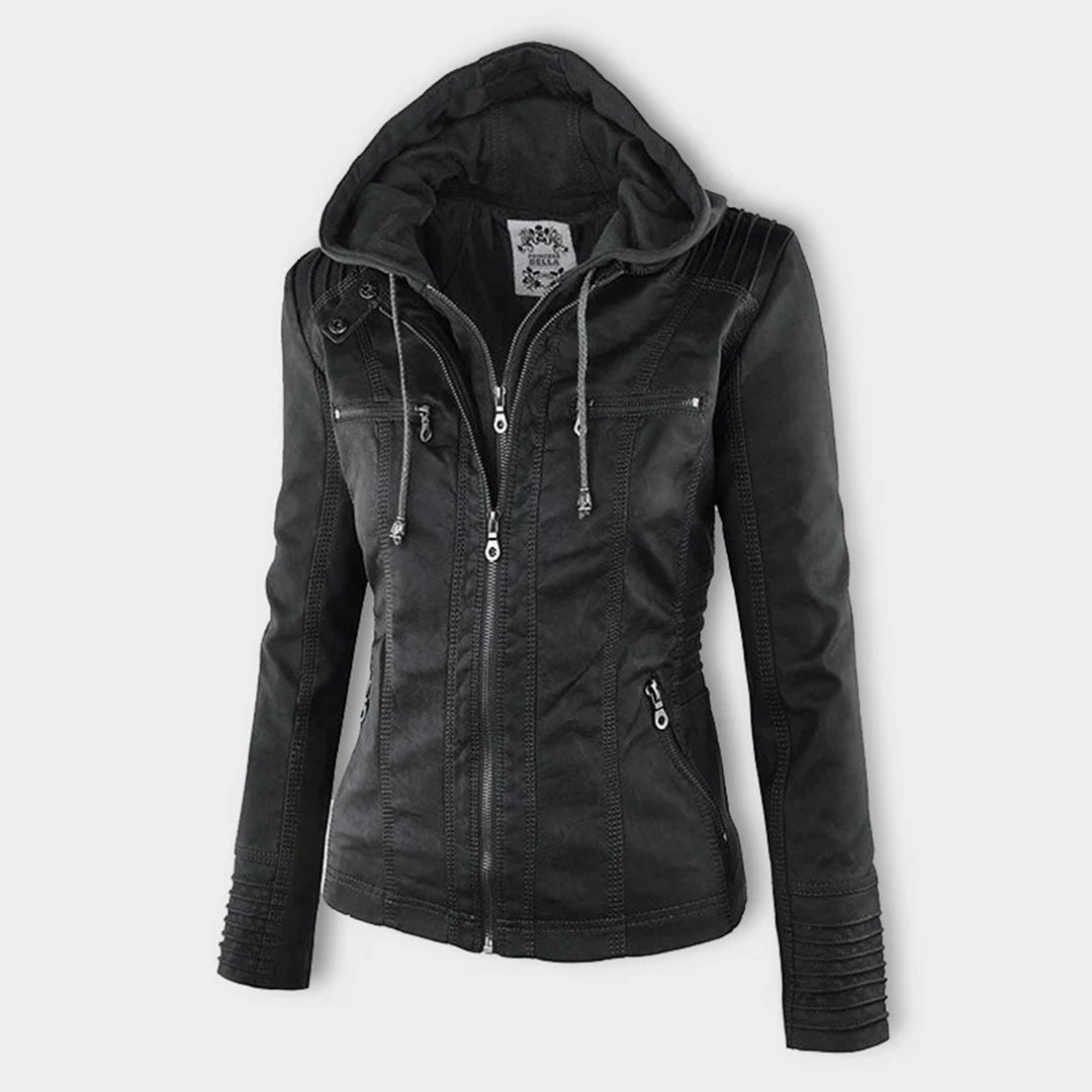 Kurze Damenjacke mit abnehmbarer Kapuze | Elegante Übergangsjacke 5