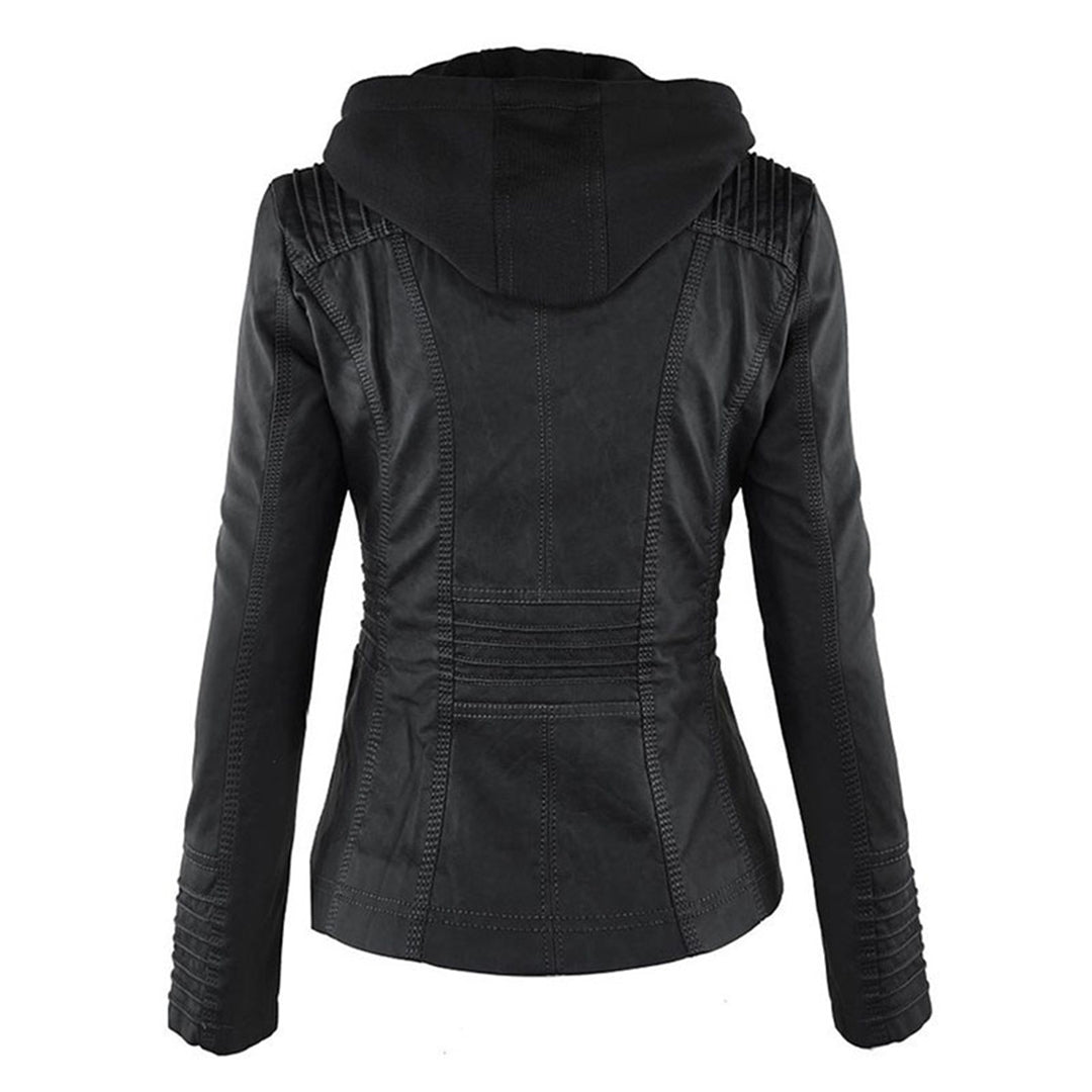 Kurze Damenjacke mit abnehmbarer Kapuze | Elegante Übergangsjacke 7