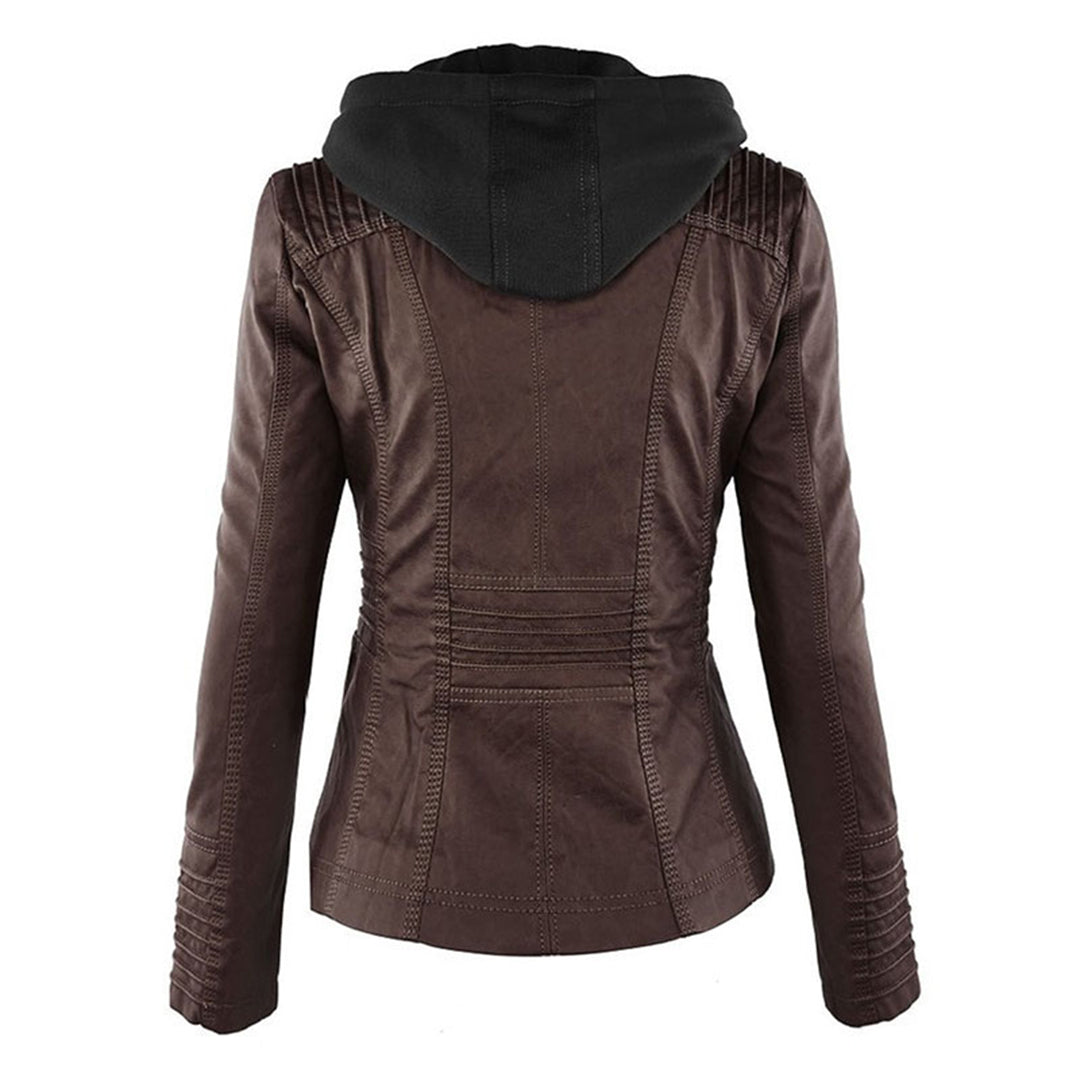 Kurze Damenjacke mit abnehmbarer Kapuze | Elegante Übergangsjacke 8
