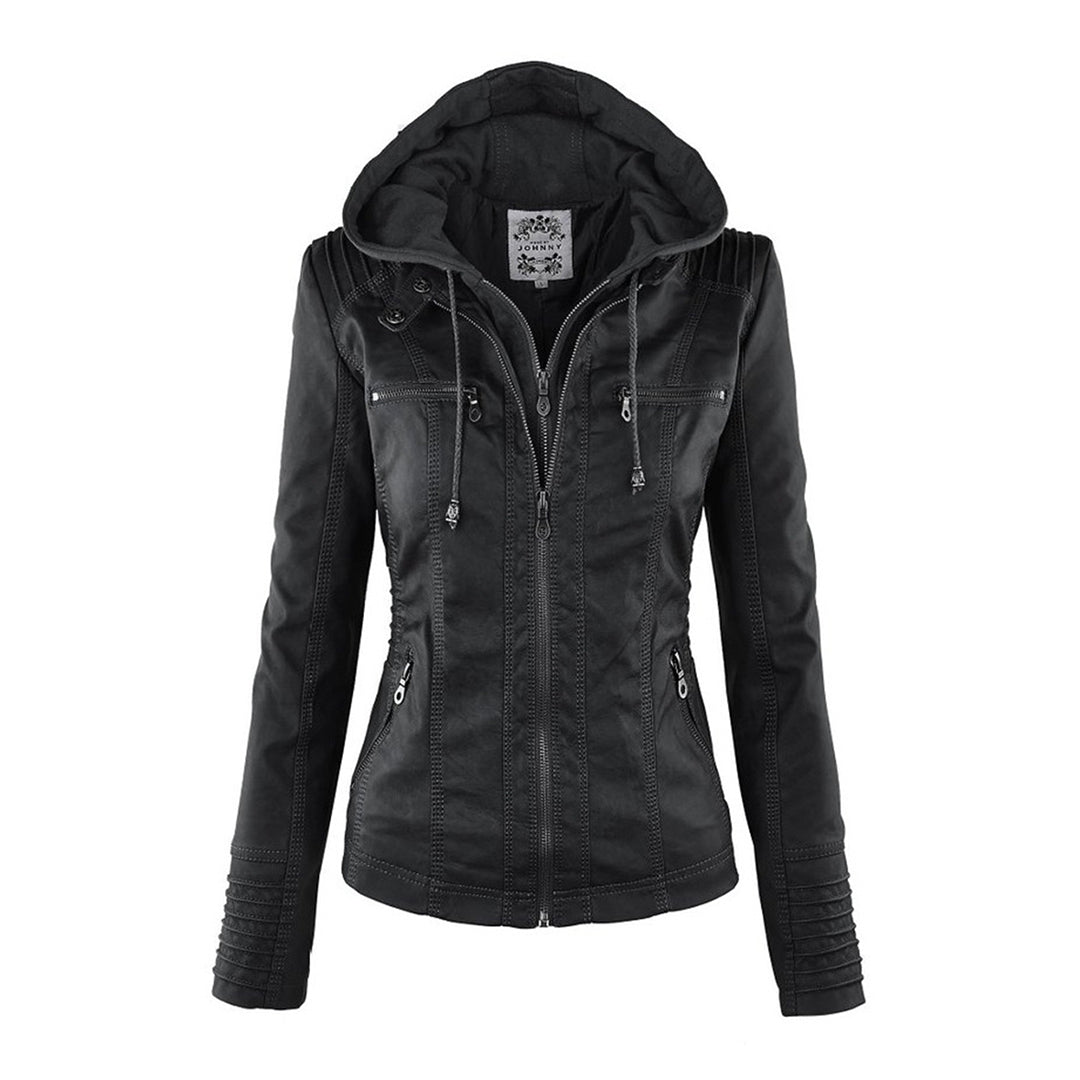 Kurze Damenjacke mit abnehmbarer Kapuze | Elegante Übergangsjacke 9